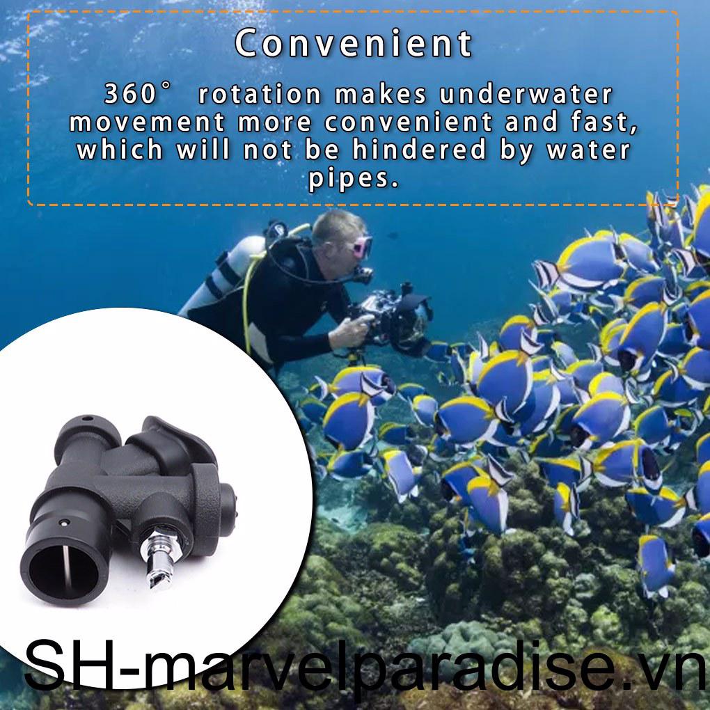 Đầu Nối Ống Nước 360 Độ Kèm Vít Điều Chỉnh Được Tiện Dụng Cho Hoạt Động Lặn Biển