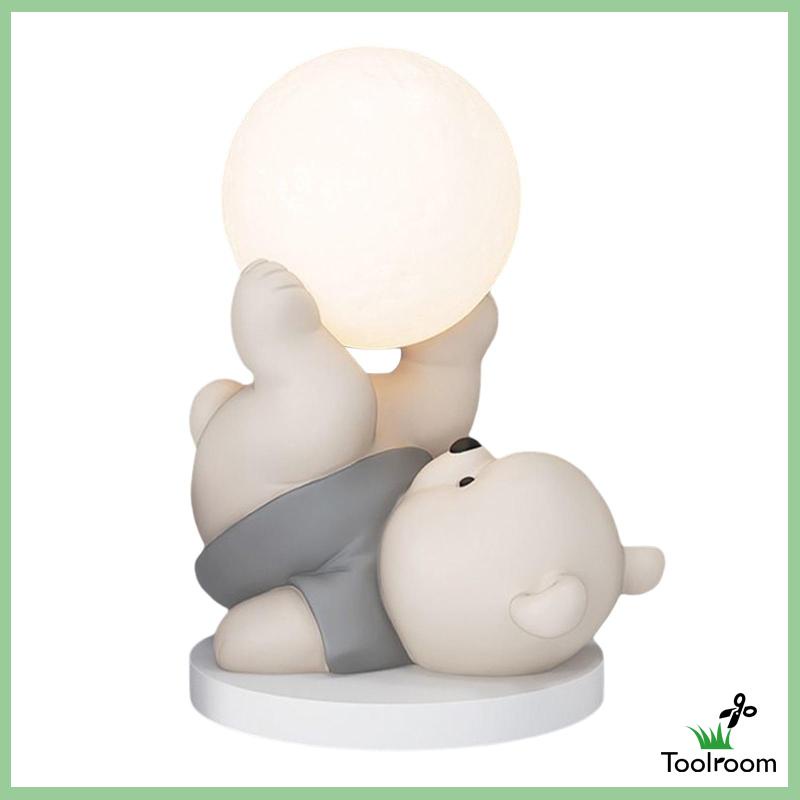 Đèn Ngủ Để Bàn Hình Gấu Đáng Yêu Có Cổng Sạc USB Trang Trí Nhà Cửa