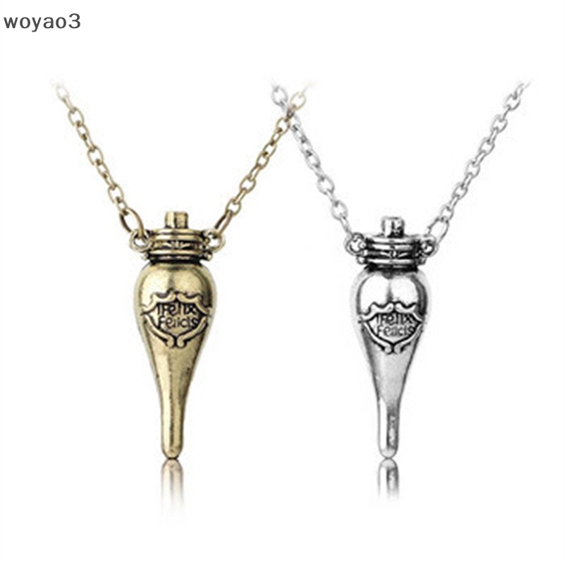 [woyao3] Vòng cổ Bạc Mặt Hình Chai Chuyển Động Thần Kỳ Mang Lại May Mắn