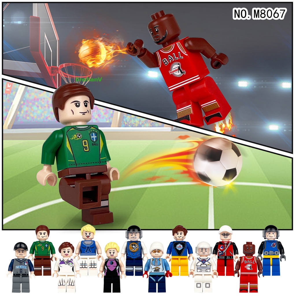 Bộ 12 Thẻ Hình Nhân Vật Thể Thao Nhỏ Cho Bé Trai