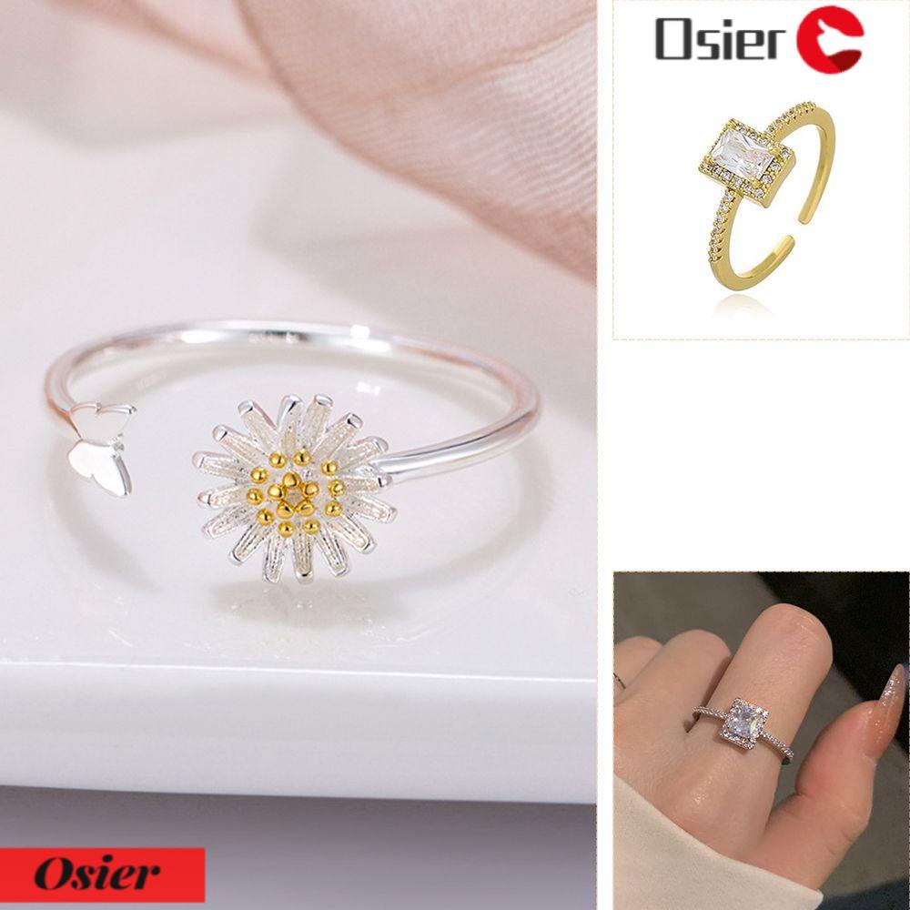 Nhẫn Hở Mặt Vuông 1 Thời Trang Sang Trọng Cho Nữ