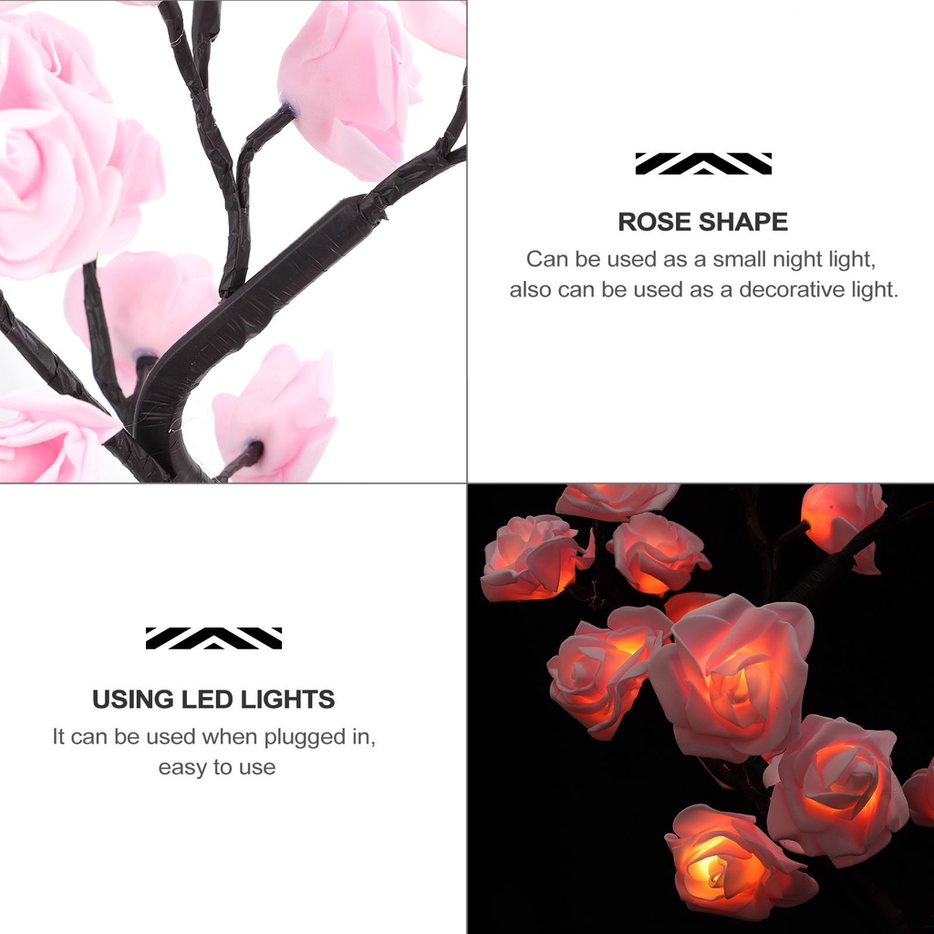 Đèn Hình Cây Hoa Hồng Chạy Bằng Pin Có Thể Tháo Rời