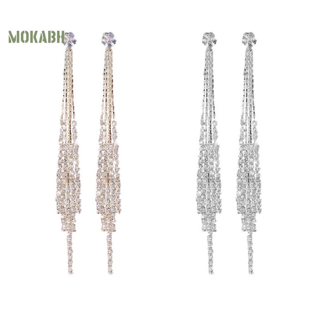 1 Đôi Bông Tai Tua Rua Dát Đá Sang Trọng