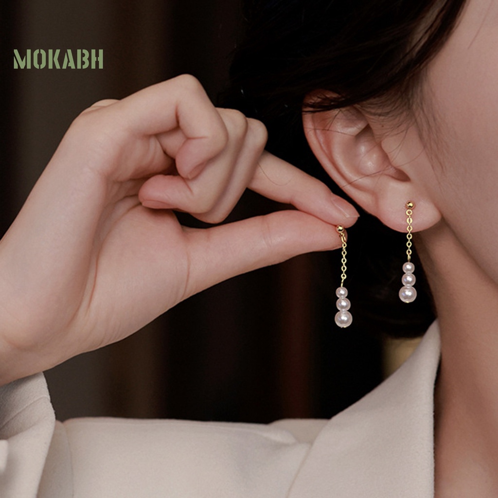 1 Đôi Bông Tai Ngọc Trai Giả Thời Trang Sang Trọng