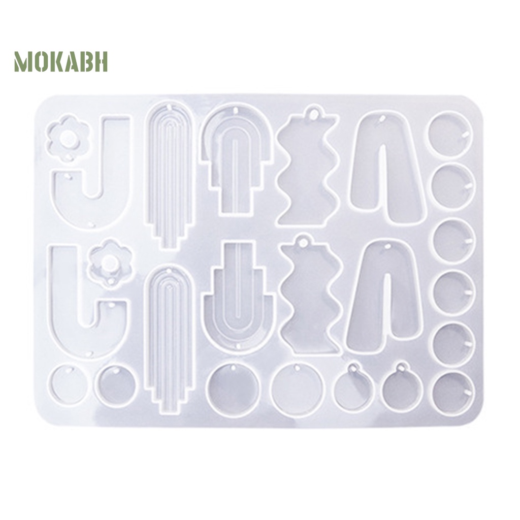 [Mới] Khuôn Silicone Làm Mặt Trang Sức Hình Học Nhiều Hình Dạng Chống Dính Dễ Dàng Tẩy Rửa