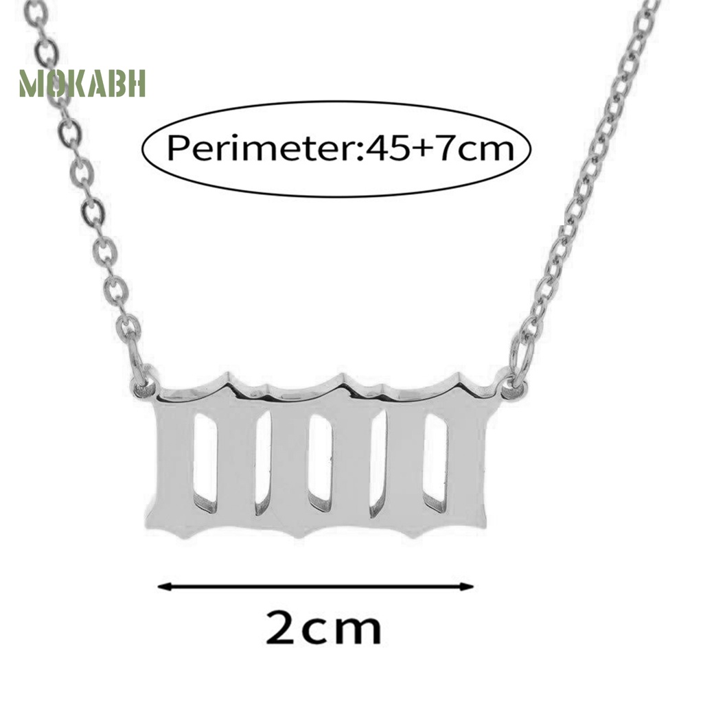 Vòng cổ Bằng Thép Không Gỉ Mặt Số Thời Trang 000 111