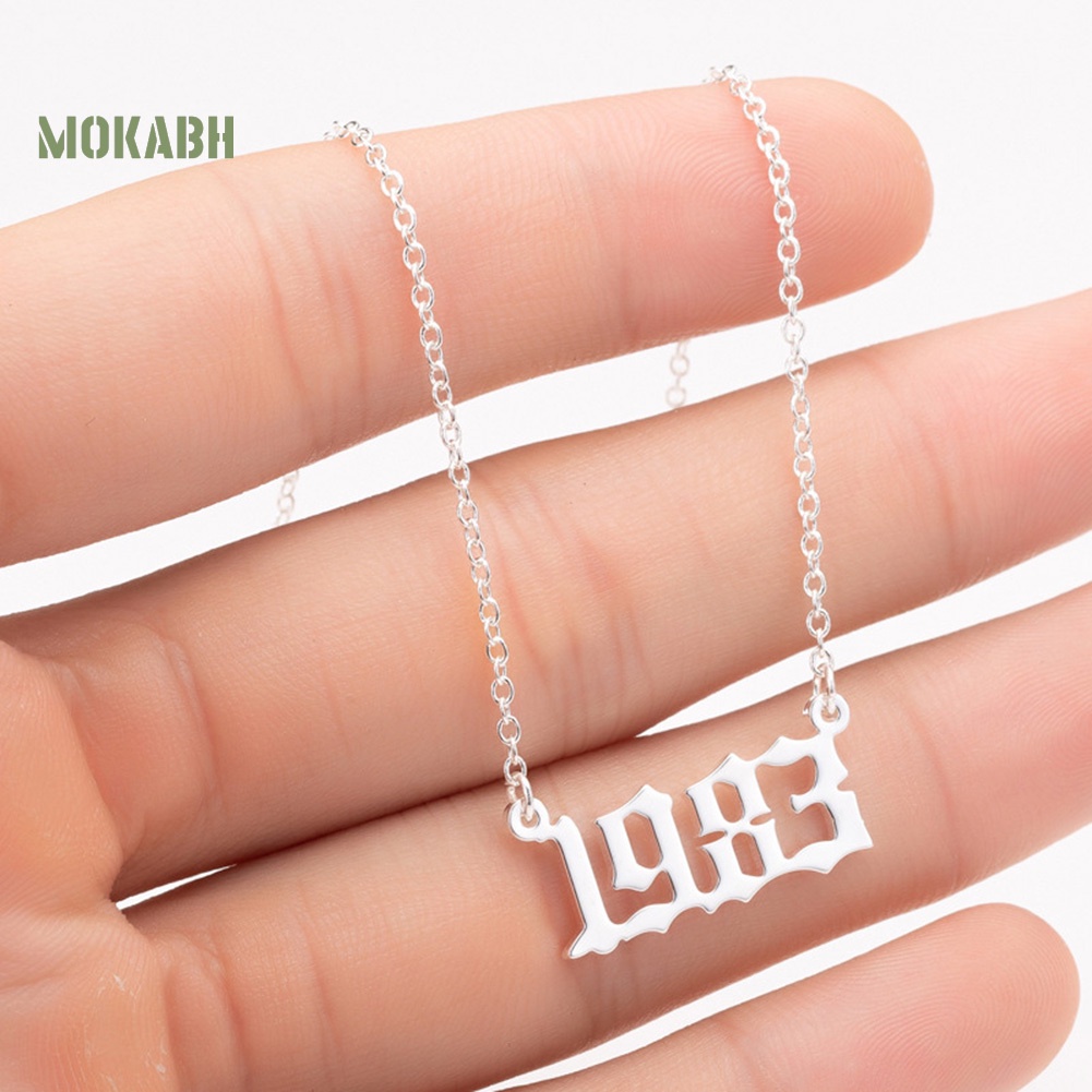 [Mok Abh] Vòng Cổ Chất Liệu Thép Không Gỉ Mạ Vàng 1980-2019