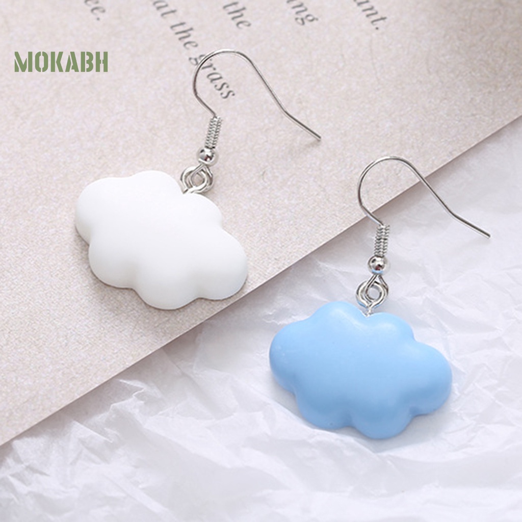 1 Đôi Bông Tai Hình Đám Mây Hoạt Hình Màu Kẹo Ngọt Thời Trang Hàng Ngày