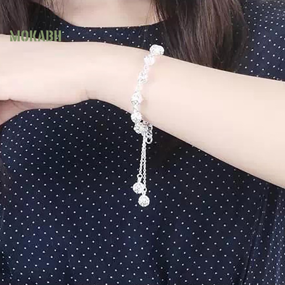 Vòng Tay Mặt Bóng Rỗng Màu Trơn Thời Trang Cho Nữ