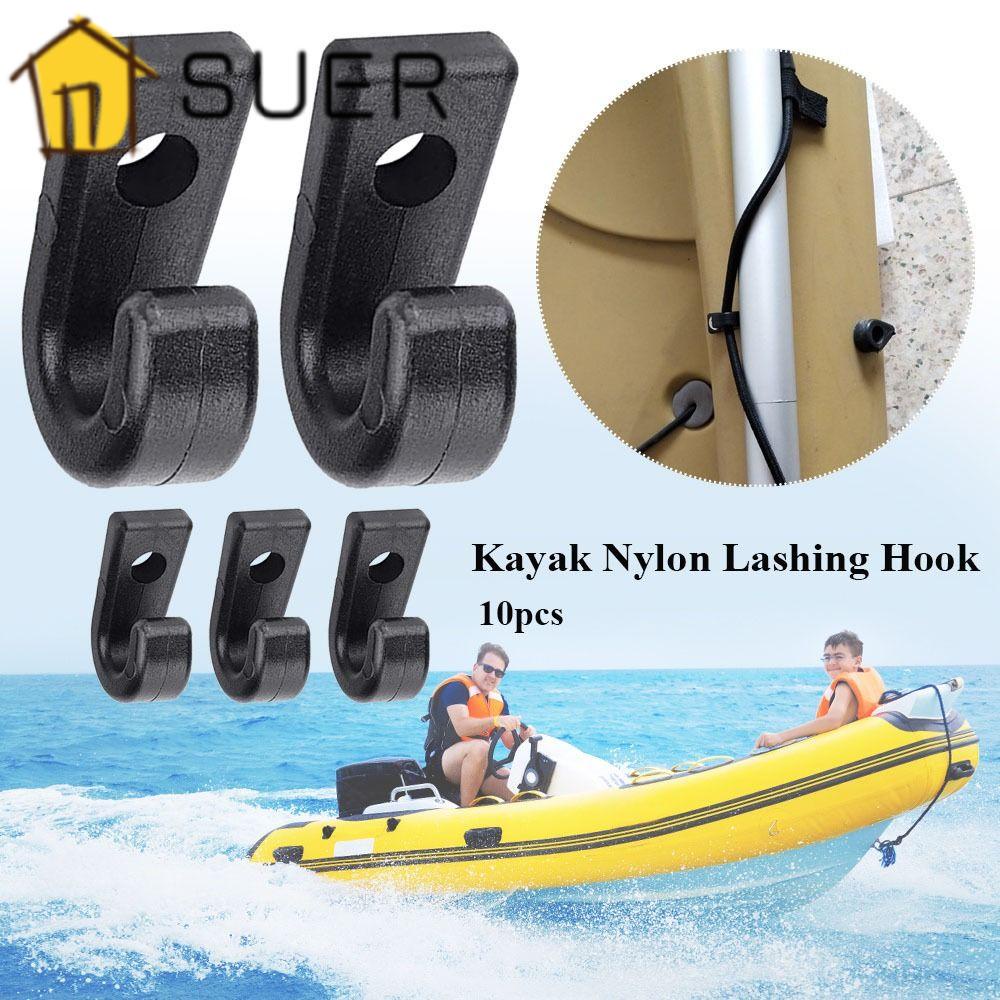 Set 10 Móc Khóa Thuyền Kayak Bơm Hơi PVC Nylon Màu Đen