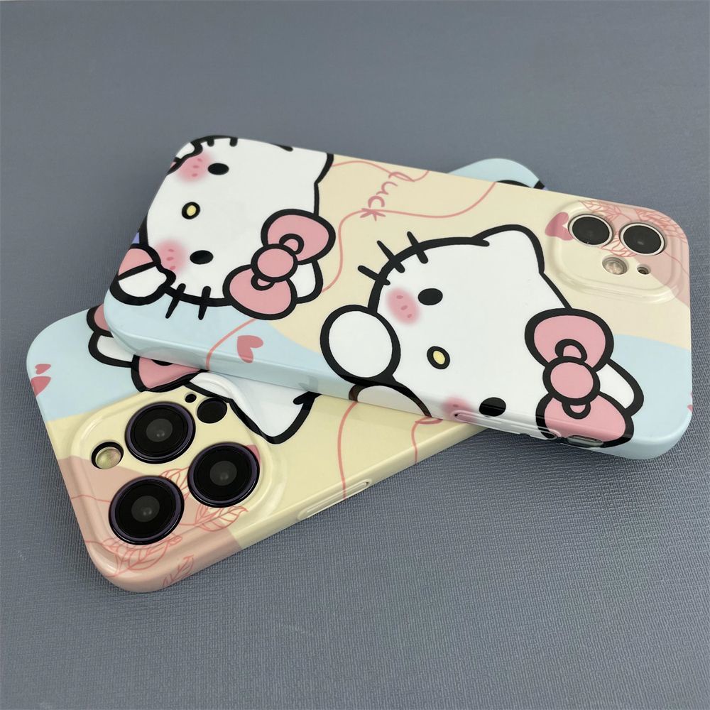 Ốp Điện Thoại Cứng Họa Tiết Hello Kitty Dễ Thương Cho Iphone 14Pro 11iPhone13 xr 8P7 12 max 390X