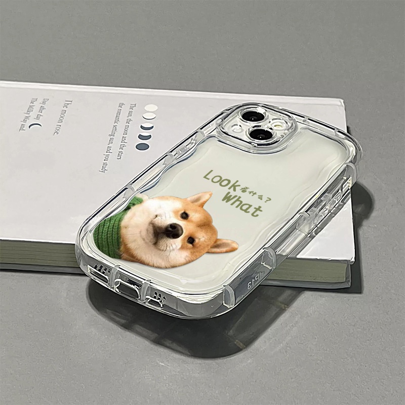 Ốp Điện Thoại Silicon TPU Mềm Trong Suốt Chống Sốc In Hình Cún Dễ Thương Cho IPhone 13 11 14 12 Pro XS Max X XR 7 + 8 Plus