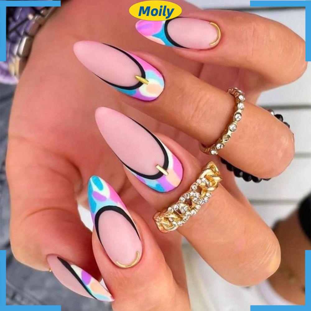 Bộ Móng Tay Giả Dạng Nhấn Phong Cách Pháp