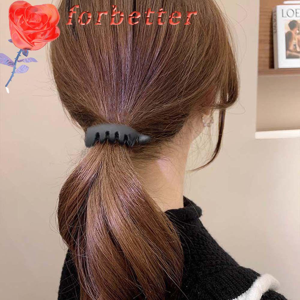 Kẹp Tóc Càng Cua Cố Định Tóc Đuôi Ngựa Màu Sắc Đơn Giản Phong Cách Retro