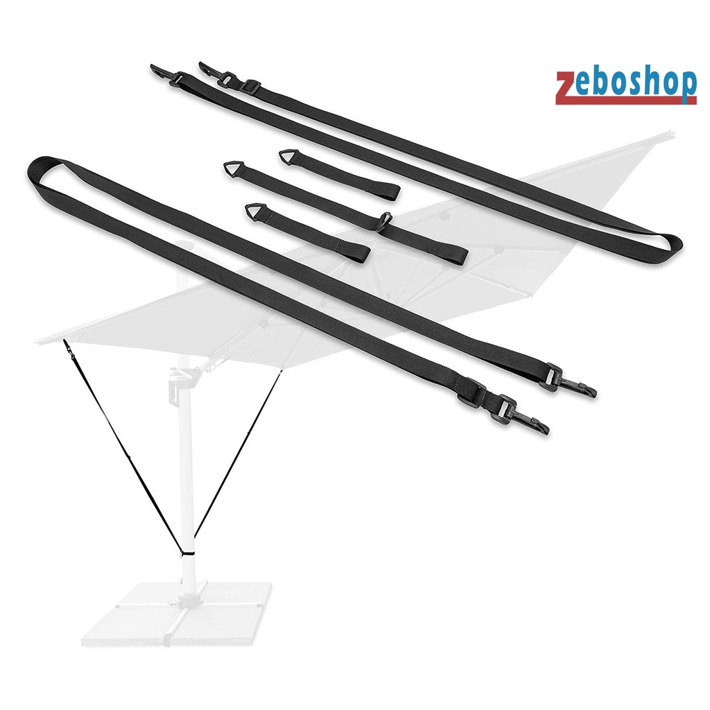 1 Bộ Dây Đai Cố Định Parasol Cố Định Gọn Nhẹ Chịu Được Mài Mòn Thông Dụng Dễ Lắp Đặt