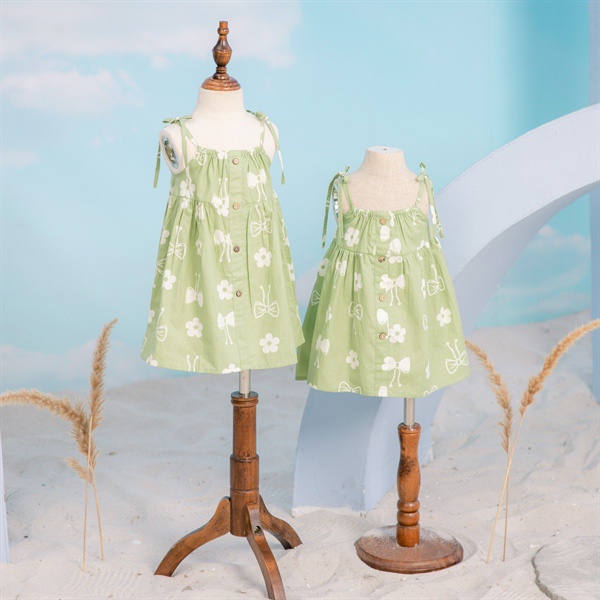 Váy 2 dây 2111 hoa op kids
