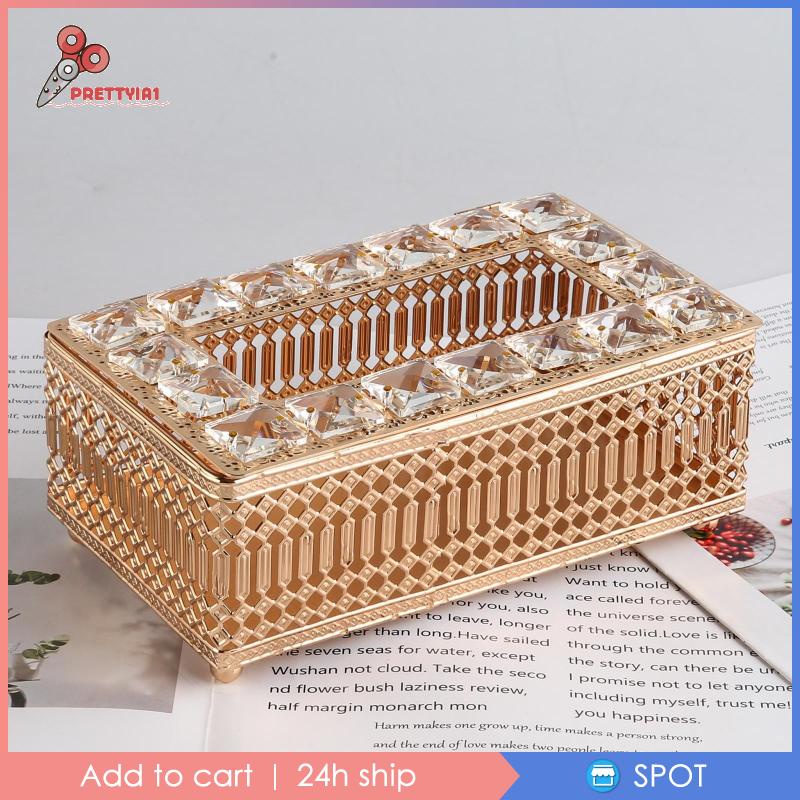 [Prettyia1] Hộp Đựng Khăn Giấy Phong Cách Thanh Lịch Cho Phòng Tắm Vanity Dressers