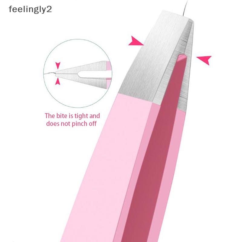 Nhíp Nhổ Lông Mày / Lông Mi 3 Trong 1 Bằng Thép Không Gỉ Kèm Lược Chải Tiện Dụng