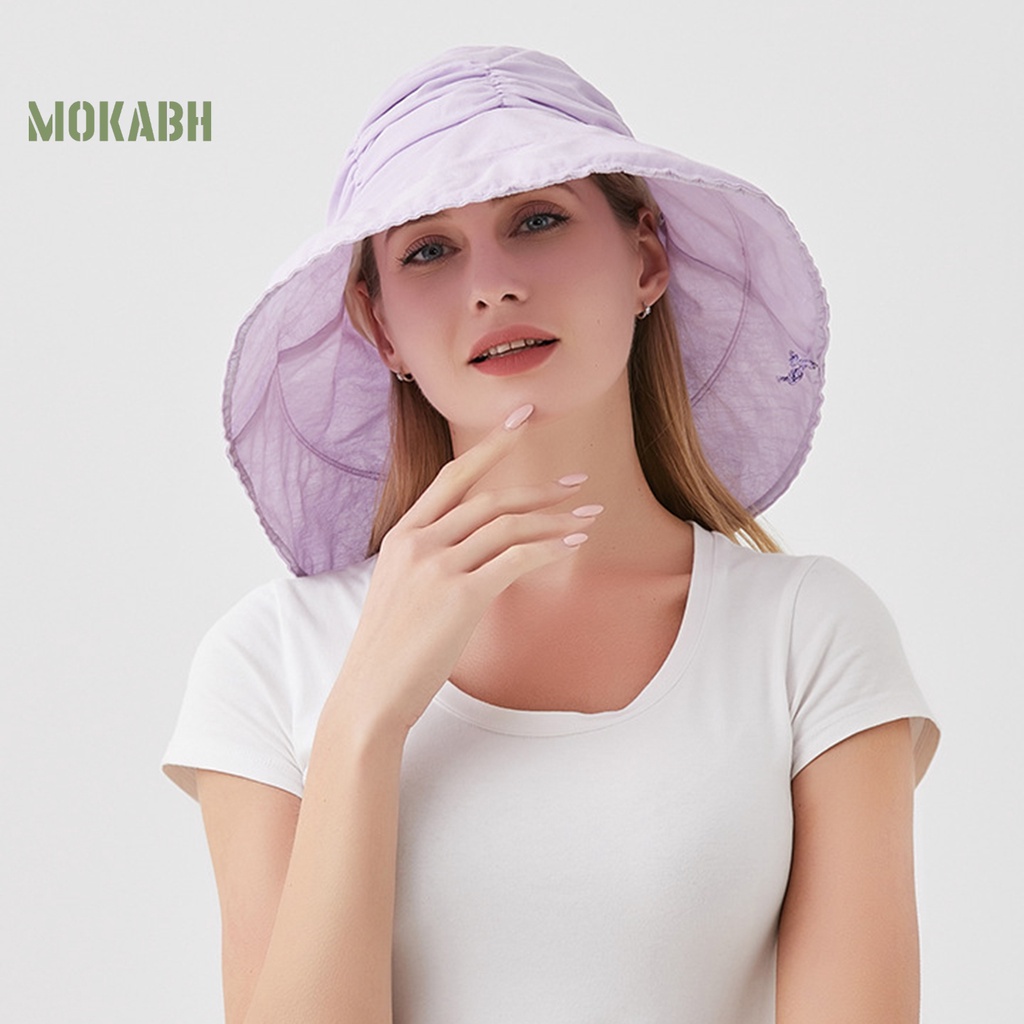 Nón Vành Tròn Chống Tia UV Màu Sắc Xinh Xắn Có Thể Gấp Gọn Dành Cho Nữ