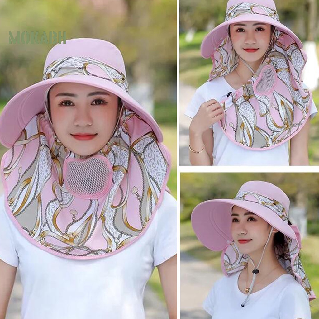 [Mok Abh] Mũ Rộng Vành Chống Nắng Bằng Chất Liệu Cotton Dùng Khi Leo Núi