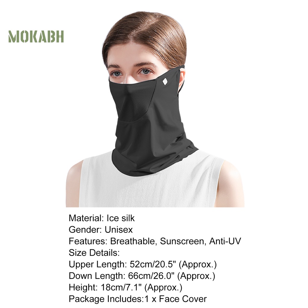 [Mok] Mạng Che Mặt Màu Trơn Cảm Giác Lạnh Tuyệt Vời Dùng Khi Lái Xe Ngoài Trời