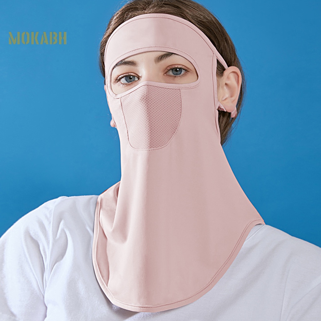 Abh Khẩu Trang Chống Nắng Che Phủ Toàn Diện Bằng Lụa Lạnh Độ Co Giãn Cao Có Thể Điều Chỉnh
