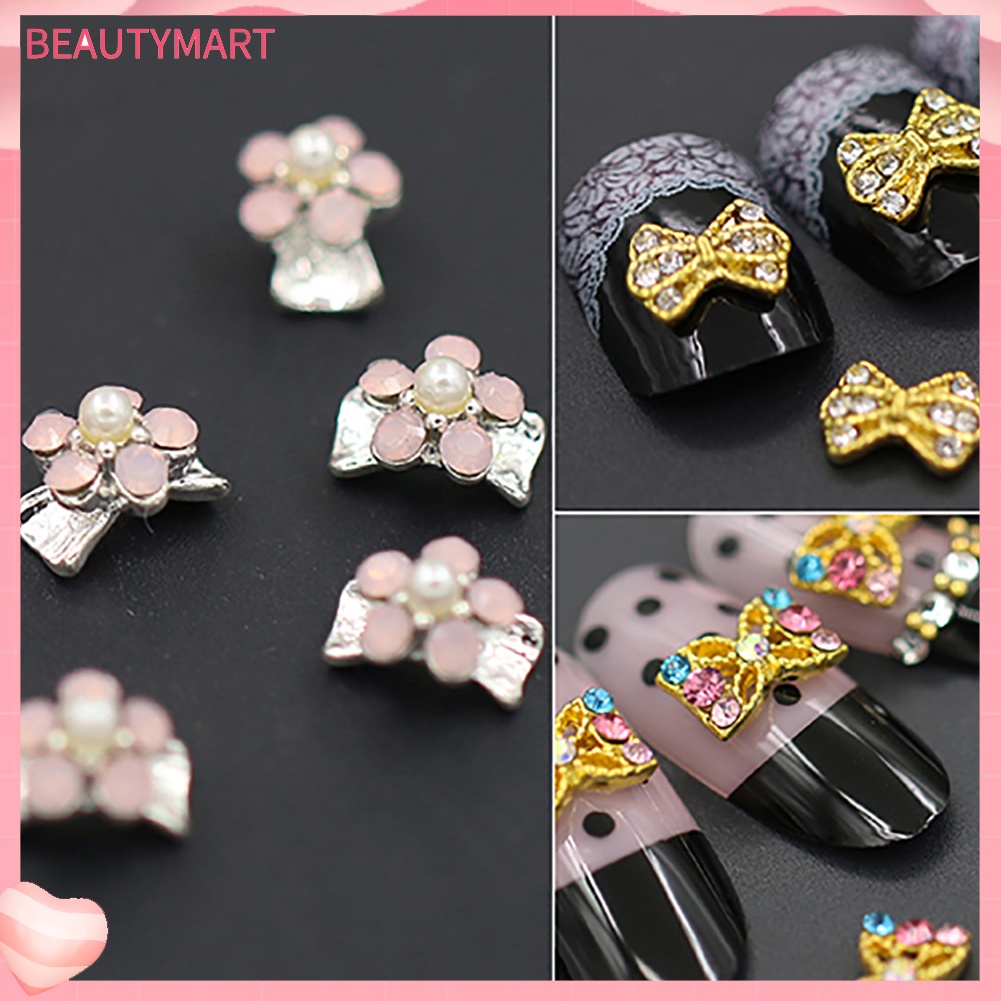 Set 10 Hạt Đá 3D Bằng Hợp Kim Dùng Trang Trí Móng Nghệ Thuật DIY