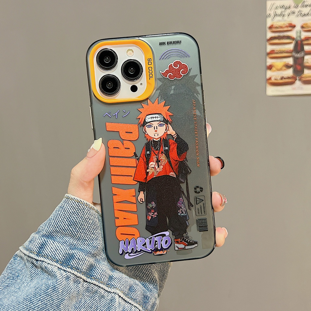 Ốp Điện Thoại TPU Mềm Nhám Họa Tiết Hoạt Hình Naruto Hai Mặt Cho iPhone 11 13 12 14 Pro Max