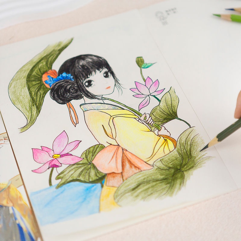 Jh Hàng Có Sẵn Sách Tập Vẽ Phác Thảo Nhân Vật Truyện Tranh Anime Có Thể Depicting Fundraising Có Thể Nhuộm Màu Nghệ Thuật Tạm Thời