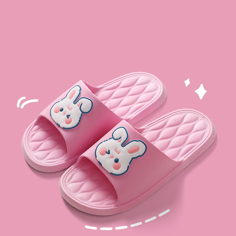 Shizhibao Dép Đi Trong Nhà Đế Bằng Họa Tiết Hoạt Hình Dễ Thương Dành Cho Gia Đình