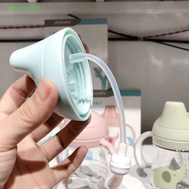 Bình Uống Nước Bằng Silicone Kèm Ống Hút Cho Bé