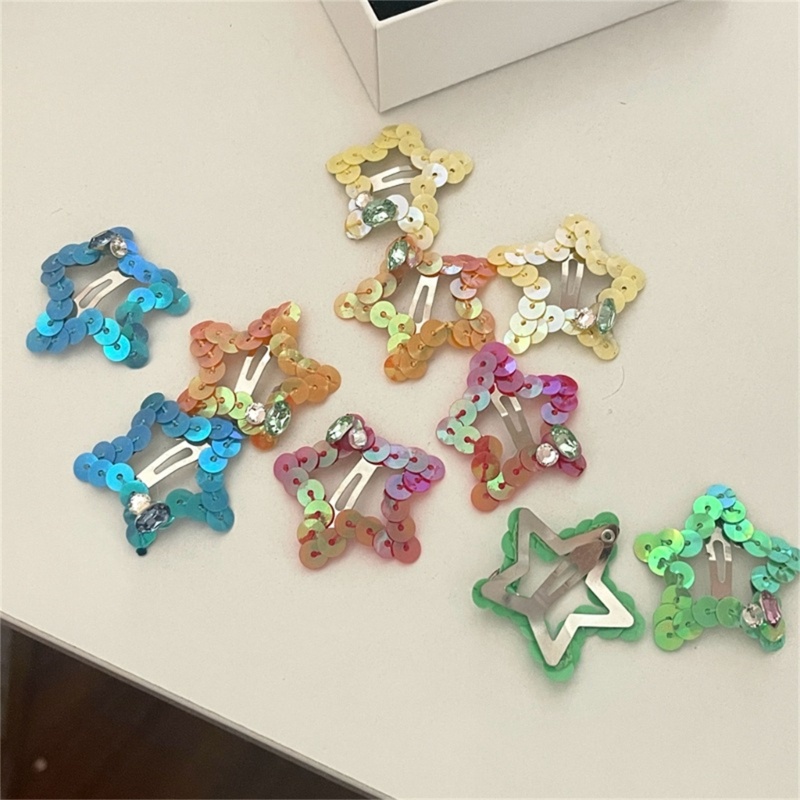 Kẹp Tóc Hình Ngôi Sao Lấp Lánh Bằng Hợp Kim Y2k Dành Cho Thanh Thiếu Niên