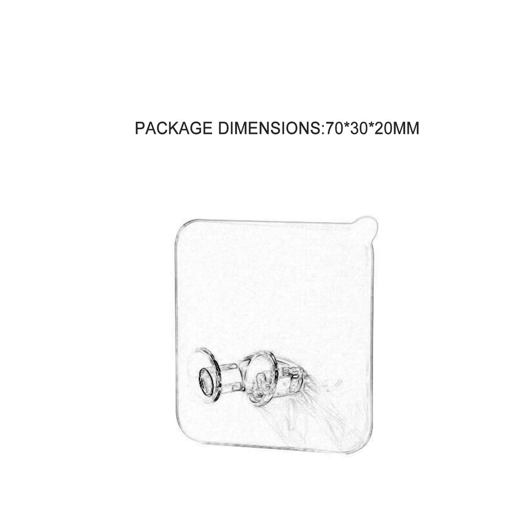 =Christmas=Transparent Plug Shape Hook Wall Hooks Hanger For Kitchen Bathroom