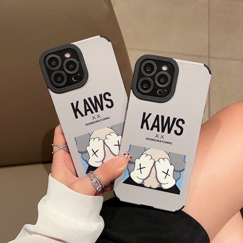Ốp Điện Thoại TPU Mềm Chống Trượt Chống Sốc In Hình KAWS Cho iPhone 14 Pro Max 13 12 11 Pro X XS XR 7 8 Plus SE Sự Bảo Vệ
