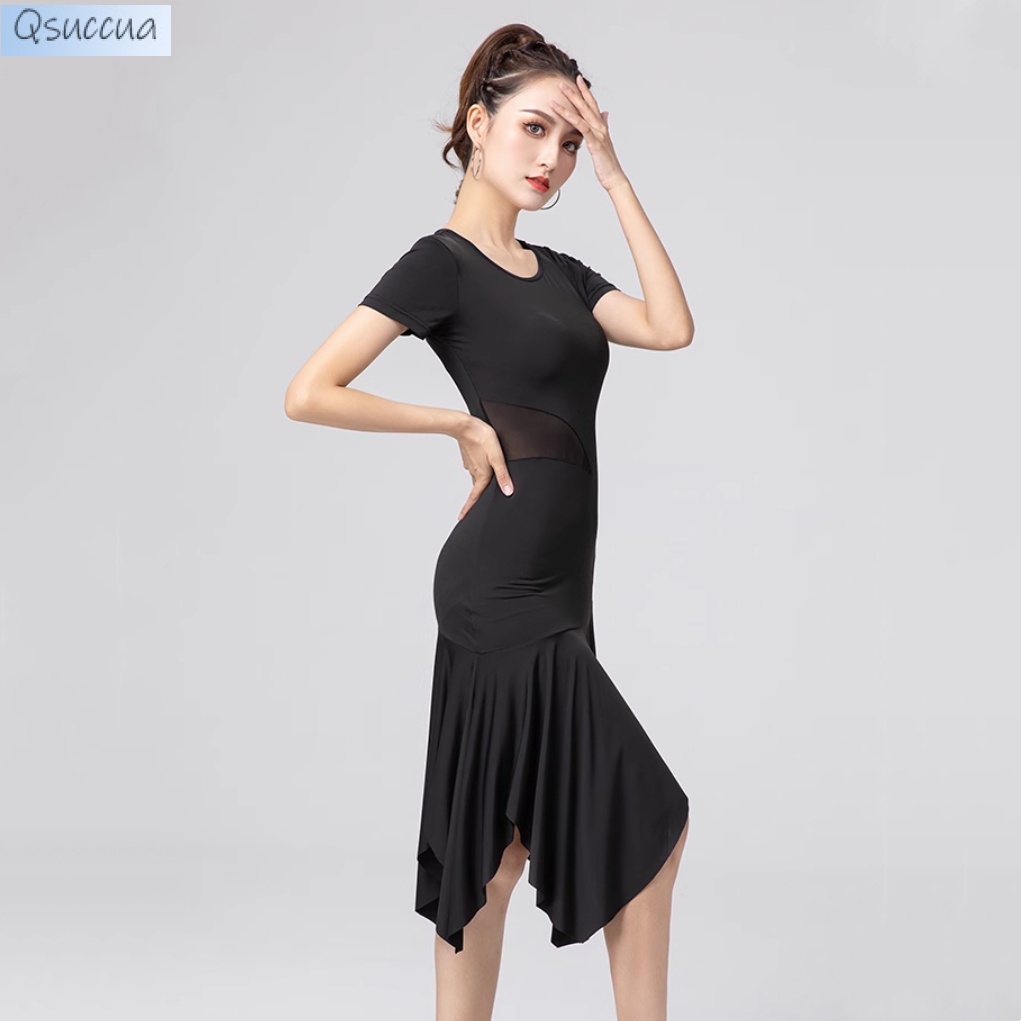 Đầm Khiêu Vũ Latin Dáng Ôm Vạt Lệch Thời Trang Dành Cho Nữ