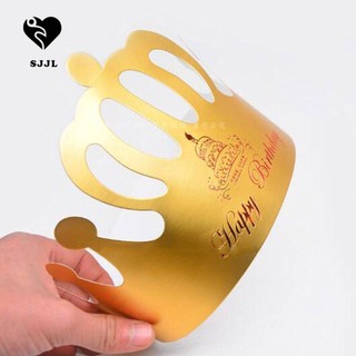 SJJL Bộ 10 chiếc vương miện bằng giấy bìa trang trí tiệc sinh nhật cho bé