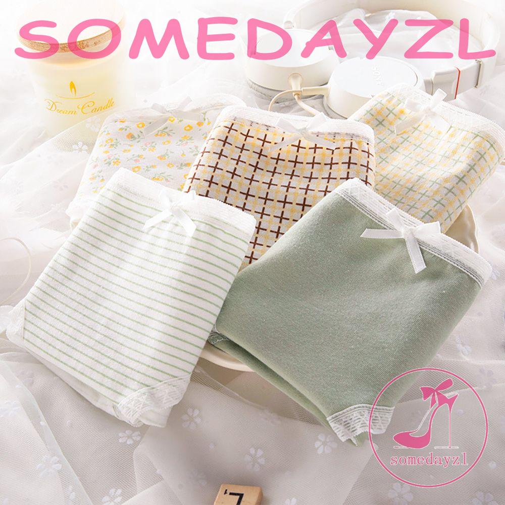 Quần Lót Cotton Phối Ren Hoa Gợi Cảm Cho Nữ