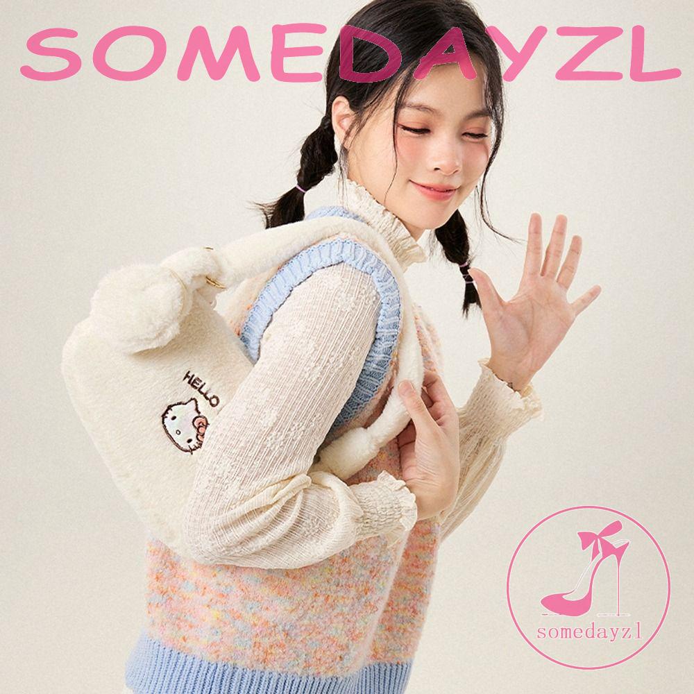 Túi Đeo Chéo Hình Búp Bê Kuromi Nhồi Bông Dễ Thương Dành Cho Bé Gái