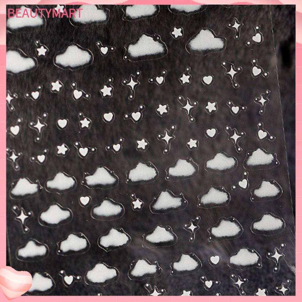 Miếng Dán Trang Trí Móng Tay Hình Đám Mây Nhiều Màu Siêu Mỏng