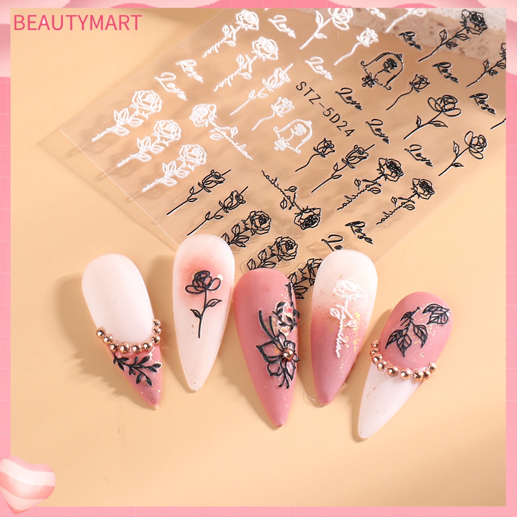 Miếng Dán Trang Trí Móng Tay DIY Hình Hoa Trà Cổ Điển Dành Cho Nữ