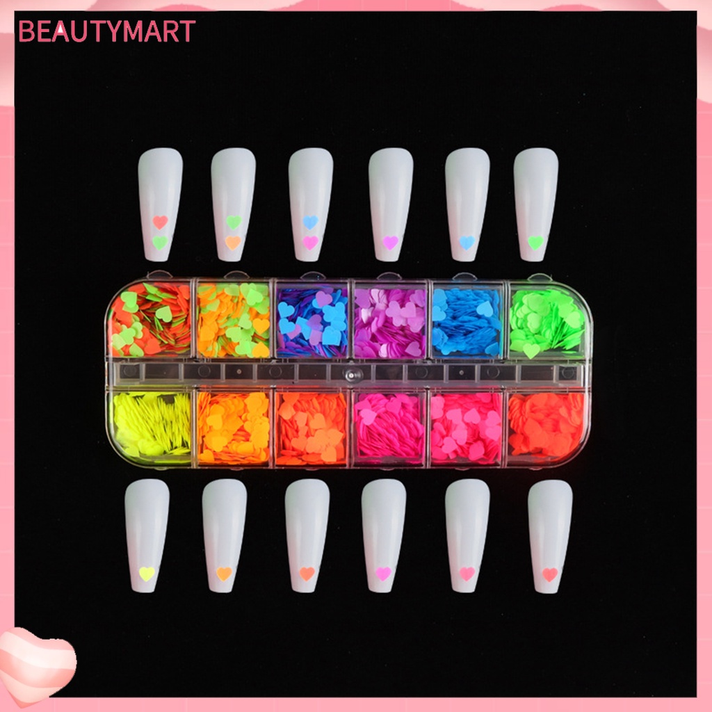 1 Hộp Đựng Hạt Nhựa 12 Ô Màu Sắc Tươi Sáng Trang Trí Móng Tay Nghệ Thuật