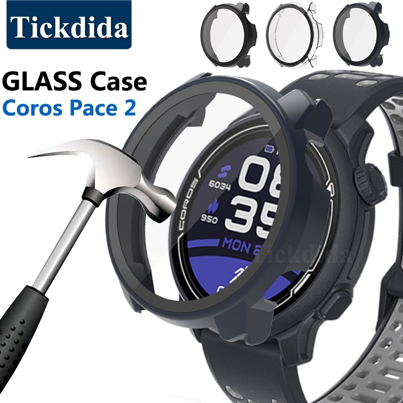 Kính cường lực + Vỏ cho Coros Pace 2 Khung bảo vệ màn hình Ốp lưng cho Coros Pace2