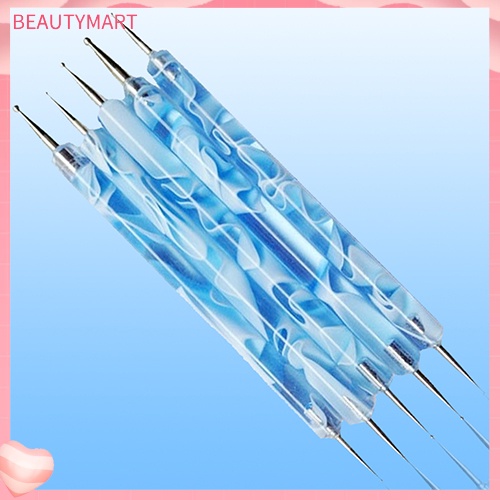 Set 5 Cọ Vẽ Móng Tay 2 Đầu Chuyên Dụng Cho Nữ