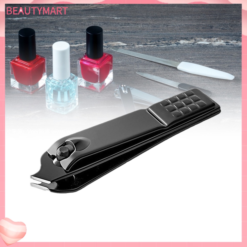 Kềm Cắt Móng Tay 3 Kiểu Cong Bằng Thép Không Gỉ Màu Đen