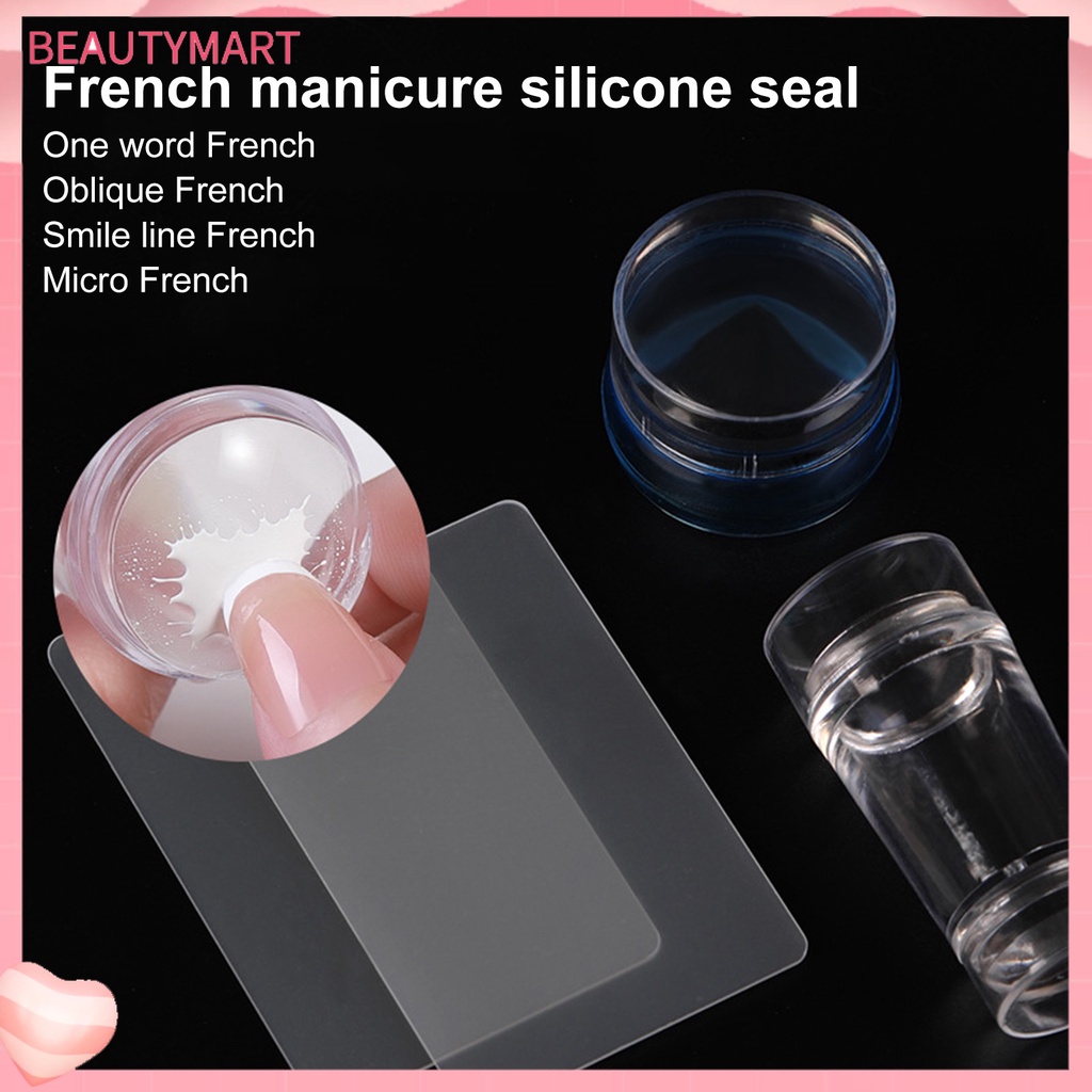 Set 4 Dụng Cụ Đóng Dấu Trang Trí Móng Tay Nghệ Thuật Chống Bụi Có Thể Tháo Rời