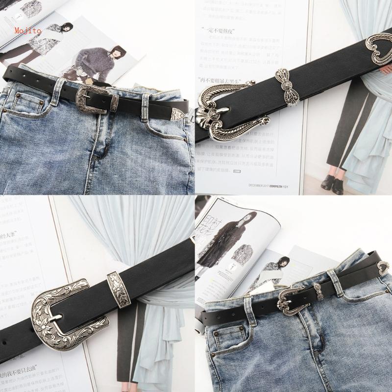 Thắt Lưng Da Mojito Với Khóa Cài Hợp Kim Bản Rộng 1 Quần Jean Thời Trang Cho Nữ
