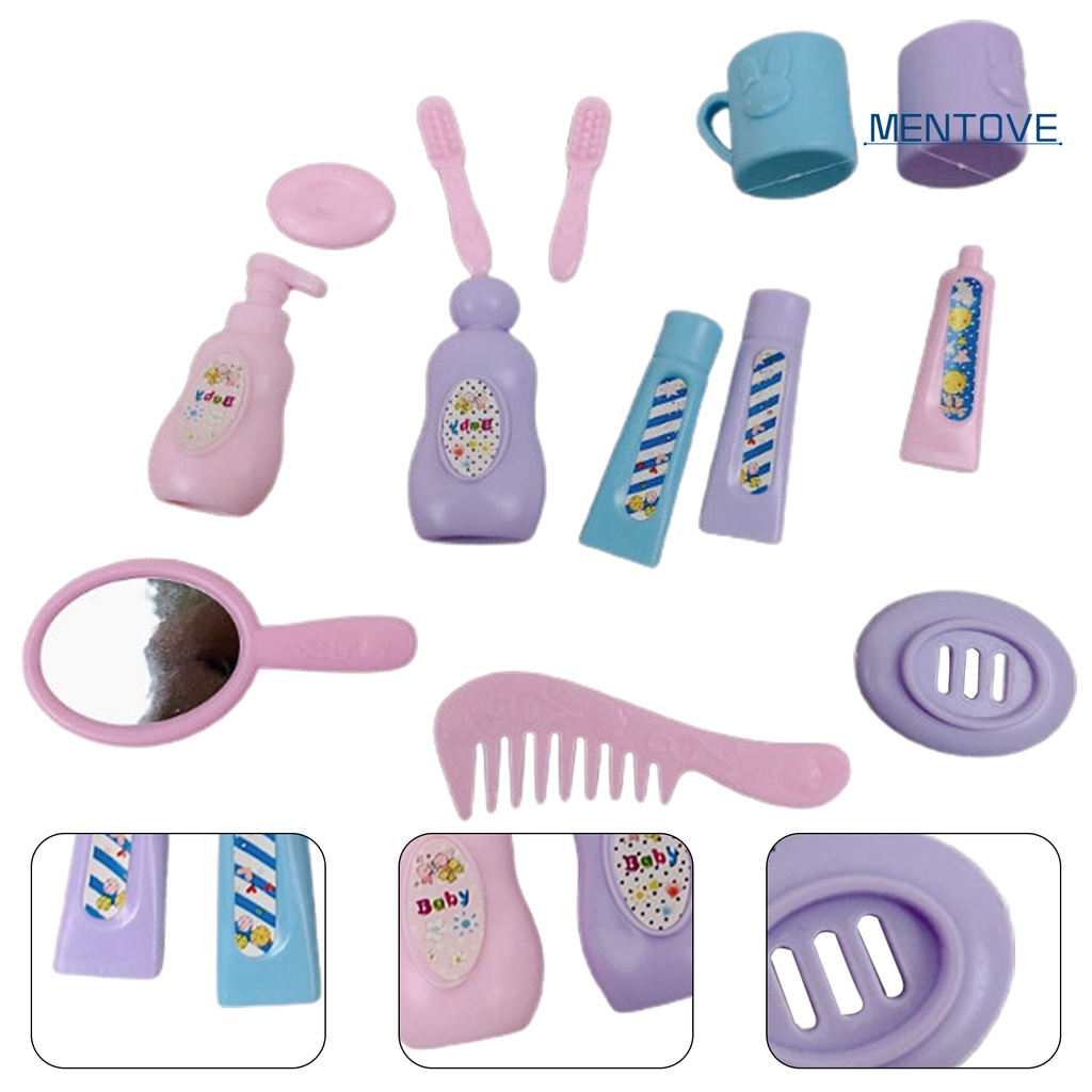 Set 13 Bàn Chải + Kem Đánh Răng Đồ Chơi Dễ Thương Cho Nhà Búp Bê