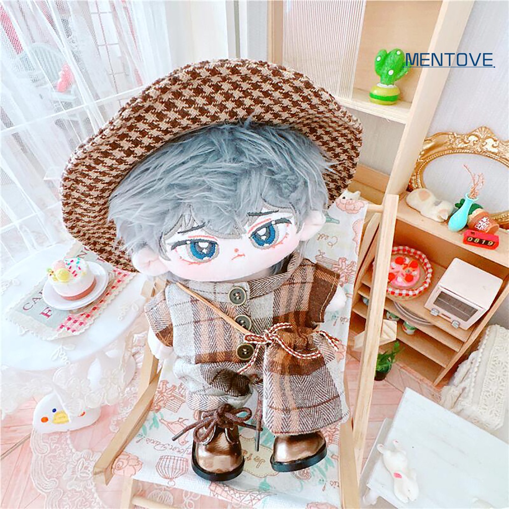 1 Bộ Đồ Chơi Búp Bê Gồm Áo Liền Quần + Nón + Túi Đeo Chéo + Túi Đeo Chéo + Vải Cotton Mềm Mại Phong Cách Cổ Điển Dễ Thương Cho Bé Gái 20