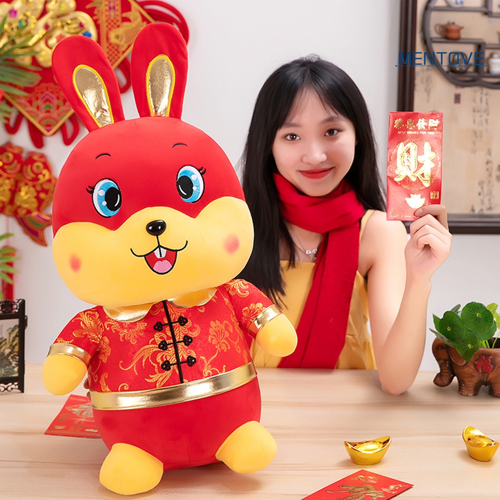 Thỏ Nhồi Bông May Mắn Phong Cách Trung Hoa Dễ Thương 2023