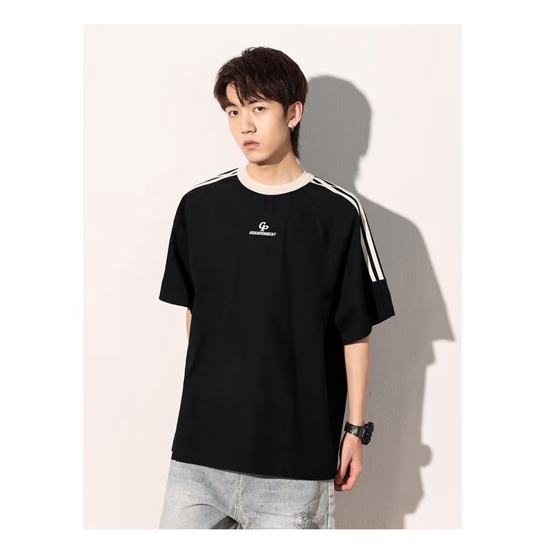 Áo Thun Tay Ngắn Họa Tiết Sọc Ngang Thời Trang Dành Cho Nam